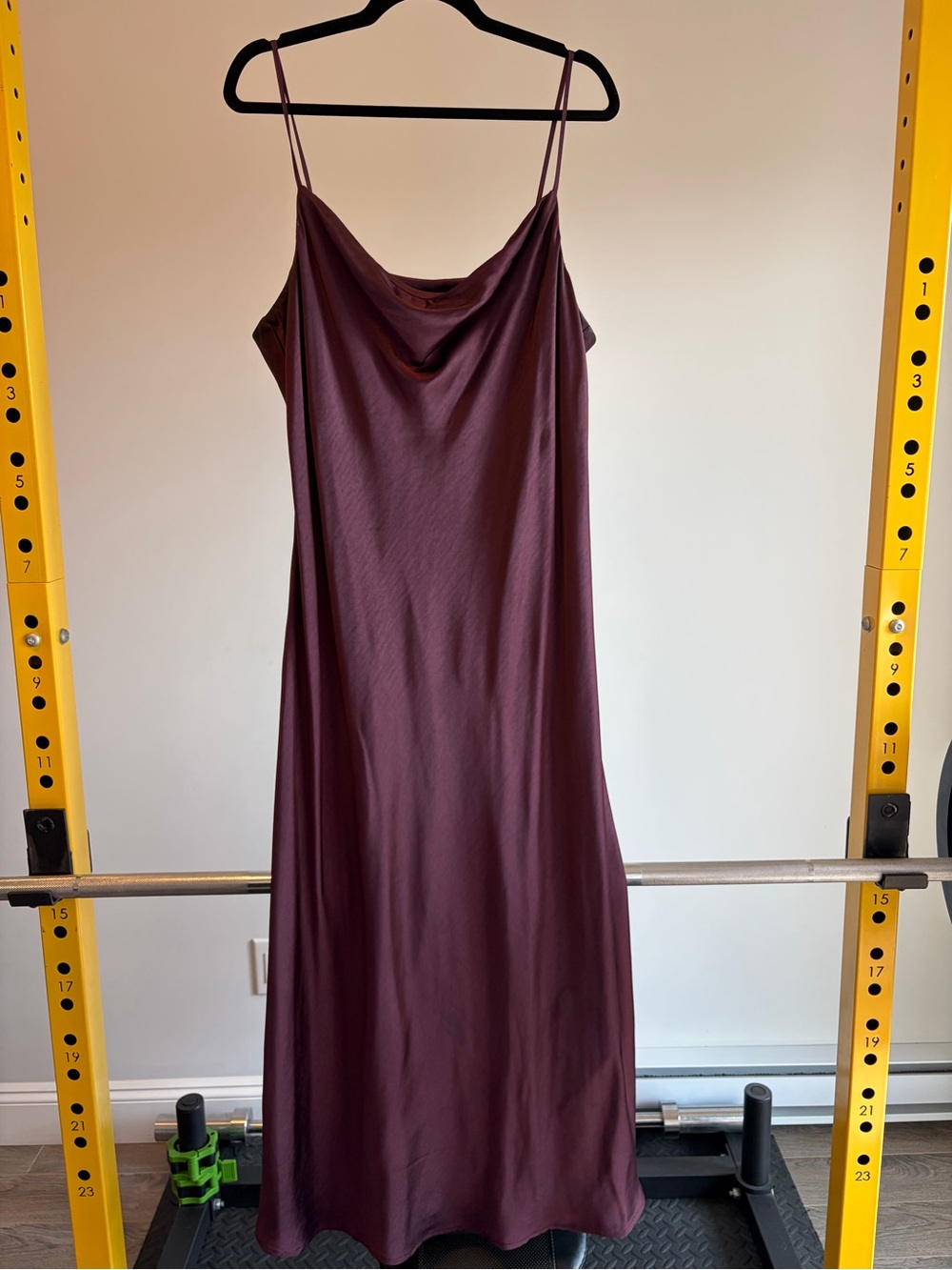 Joe Fresh Burgundy Cowl Neck Slip Maxi Dress
